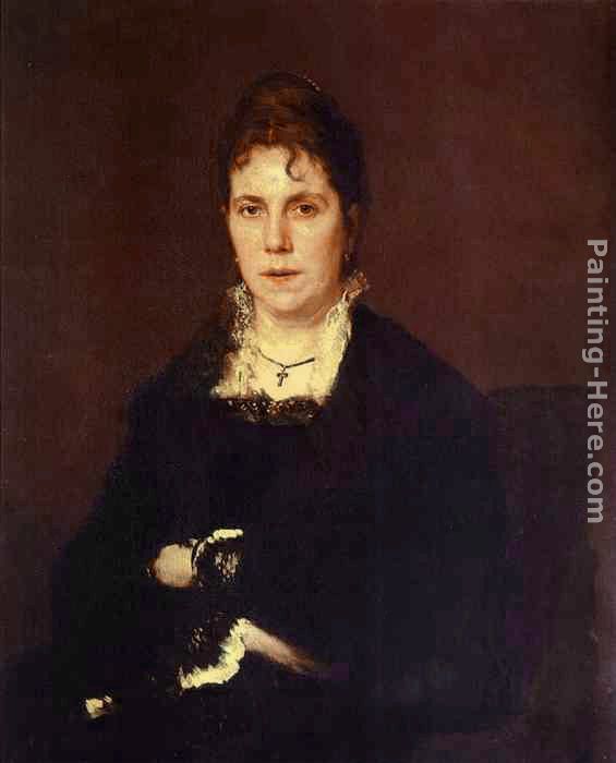 Portrait of Sophia Kramskaya, the Artist's Wife painting - Ivan Nikolaevich Kramskoy Portrait of Sophia Kramskaya, the Artist's Wife art painting